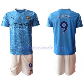 Maillot de Foot Manchester City Gabriel Jesus 9 Domicile 2020-21 - Enfant